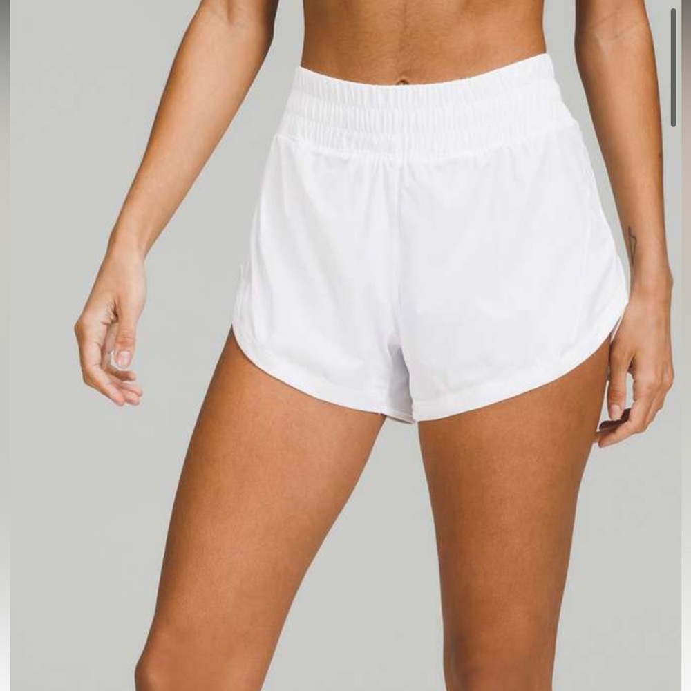 Lululemon Track That 3” High Rise Short in White